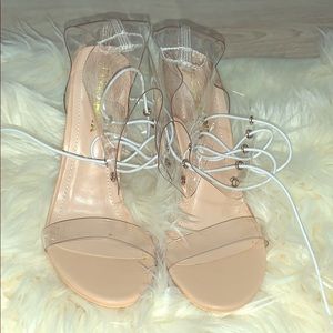 Nude/Clear Heels